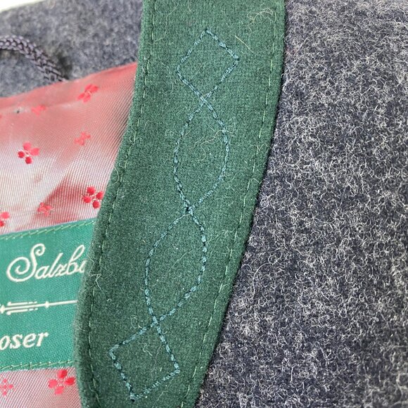 Vtg H Moser Womens Austrian Gray Wool Blazer Jacket Mode Aus Salzburg Size 38 - Picture 4 of 11